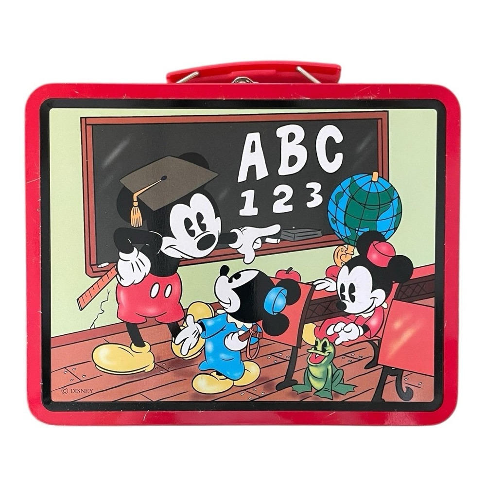 Disney Mickey And Kids School 1997 Metal Lunch Box